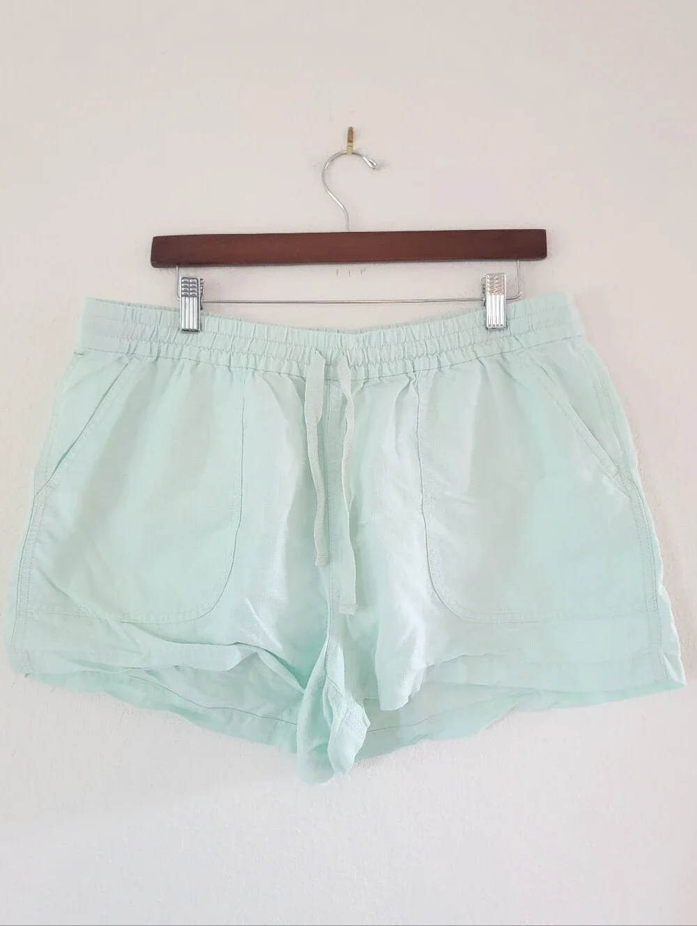 J. CREW Seaside Short In Linen Blend Aqua L.